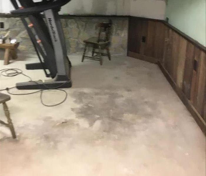 A picture of the same basement after the flood was cleaned up.